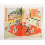 Japanese printed folding book, Ladies Past times and Crafts, 19cm x 12.