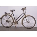 Vintage Sunbeam bicycle, with headlamp dynamo and basket, a new Hudson St.