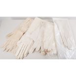 Quantity of vintage leather gloves, evening gloves etc.