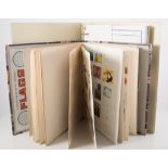 Collection of stamp albums, first day covers, stock books, maginfying glass etc,