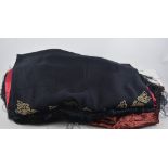 Quantity of evening scarves and shawls, velvet, sequined, chiffon,