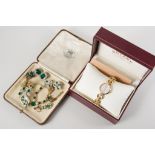 Vintage costume jewellery - gilt and enamel floral brooches and earrings,