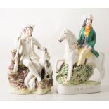 Staffordshire figures, Dick Turpin, Tom King,