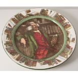 Royal Doulton seriesware plate "The Bookworm" c1920 together with another Royal Doulton seriesware