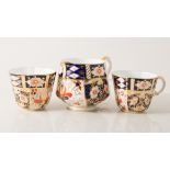 Royal Crown Derby, witches pattern, eight coffee cups, saucers and cream jug.