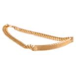 A hallmarked 22 carat yellow gold bracelet,