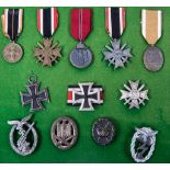 German medals: War Merit medal, War Merit Cross with swords, (2),