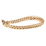 A hallmarked 18 carat yellow gold bracelet, 8.