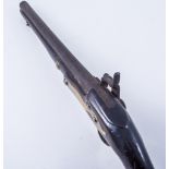 19th century Long Sea Service pistol, converted to percussion, twelve inch barrel, full stock,