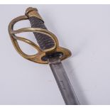 An American Cavalry Sabre, 88cm curved blade stamped Ames Mfg Co Chicopee Mass.