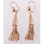 A pair of tassel drop earrings,