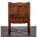 George III mahogany night table,