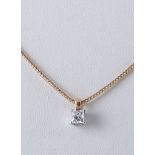 A diamond pendant on chain,