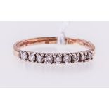 A diamond half eternity ring,