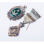 Victorian silver gilt enamel and paste set Diamond Jubilee commemorative jewel, Kenning & Son,