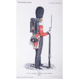 War Office Issue, a large quantity of coloured prints, British Military Uniforms, 51cm x 31cm,