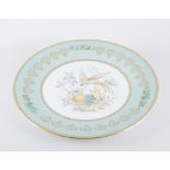 Cabinet and illustrated porcelain plates, Royal Crown Derby, Aynsley,