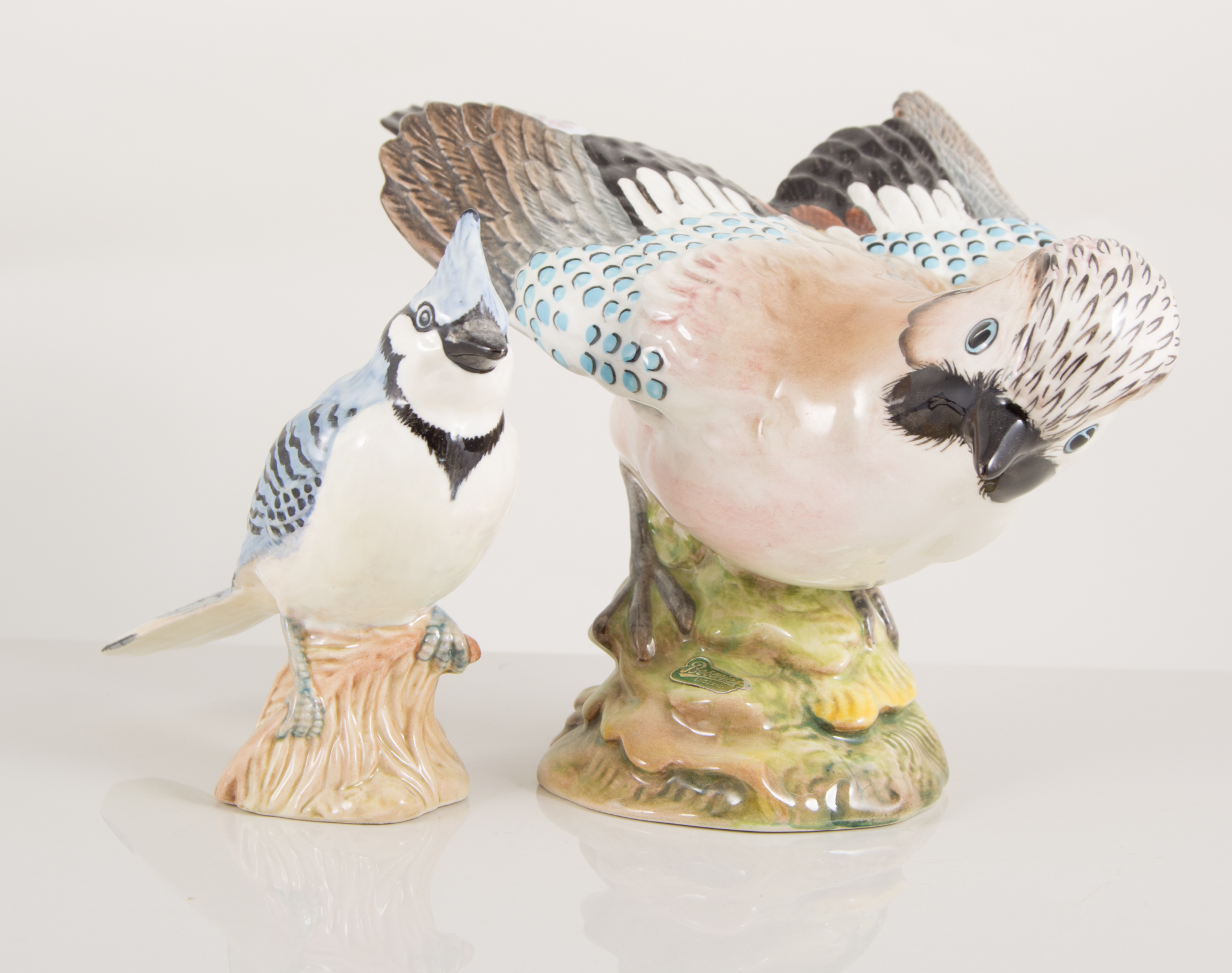 Beswick model of an American Blue Jay, No 2188 and a Jay, No 1219, (2).