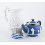 Adams Jasperware teapot, hot water jug, etc.