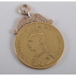 A Victorian Jubilee head double sovereign, 1887,