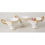 Royal Crown Derby teaset, Vine pattern, comprising of six cups,