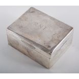 A silver cigarette box, 11.