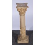 Resin jardiniere stand, 21cm wide, 69cm high.