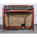 Hammond organ, mahogany case and stool, 115cm wide, 64cm deep, 94cm high, (2).