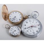 Large stop-watch, metal cased, diameter 65mm,