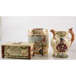 Crown Devon "John Peel" jug, tankard, box,