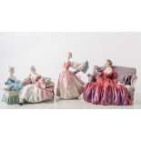 Royal Doulton Ladies, Debutante HN2210, Celeste HN2237, Gay Morning HN2135, Sweet & Twenty HN1298,