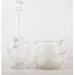 Suite of Edwardian table glass, Pall Mall design, comprising stemmed glasses, liqueur, champagne,