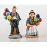 Two Royal Doulton Figurines, "Balloon Boy" number HN2934, "Balloon Girl" number HN2818.