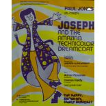 Theatre poster, Joseph and the Amazing Technicolour Dreamcoat, framed.