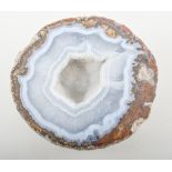 Crystal geode half, 11.5cm diameter.