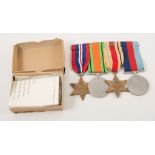 Set of 1939-45 war medals, including the North Africa Campaign for H.H. Tillotson.