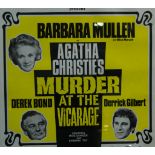 Theatre poster, Agatha Christie - Murder at the Vicarage, framed.