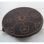 Torge leather clad decorative shield, James McConnell, Inverness, Clan McClean.