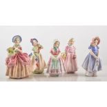 Five Royal Doulton figures including 'Ivy', HN1768, 'Tootles', HN1680, 'Cissie', HN1809,