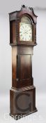 John Blaylock of Carlisle. A William IV mahogany eight day longcase clock, the 14 inch painted