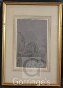 Henry Wyatt (1794-1840)2 pencil and chalk drawings,Views of castle ruins,9.75 x 6in., and 6 x 9.