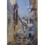 George Owen Wynne Apperley (1884-1960)watercolour,Spanish street scene,signed,7 x 5in.