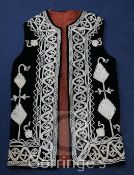 A Turkish black velvet and metal thread waistcoat, 20th century