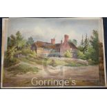 George de Parisfolio of watercolours,Sussex topography mostly old houses and farms,signed and