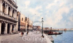 Andrea Biondetti (Italian, 1851-1946)pair of watercolours,Views of Venice,signed,7 x 12in.