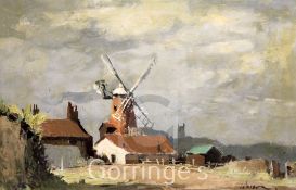 Edward Wesson (1910-1983)oil on board,Cley Mill, Suffolk,signed,11.5 x 17.5in.