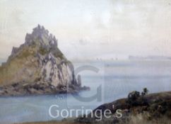 Frederick John Widgery (1861-1942)gouache,Coastal landscape,signed,9.5 x 14in.