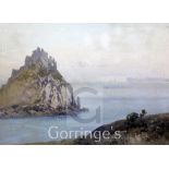 Frederick John Widgery (1861-1942)gouache,Coastal landscape,signed,9.5 x 14in.