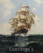 Daniel Sherrin (1868-1940)oil on canvas,Clipper at sea,signed,30 x 24in.