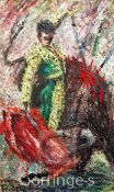 Rodrigo 63oil on panel,Bullfighter,signed and dated '63,27.5 x 18in.